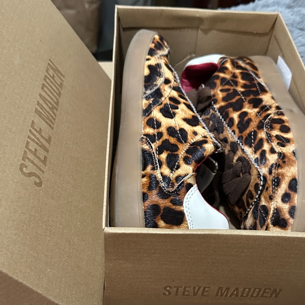 Steve Madden Mohair Animal Print Sneakers